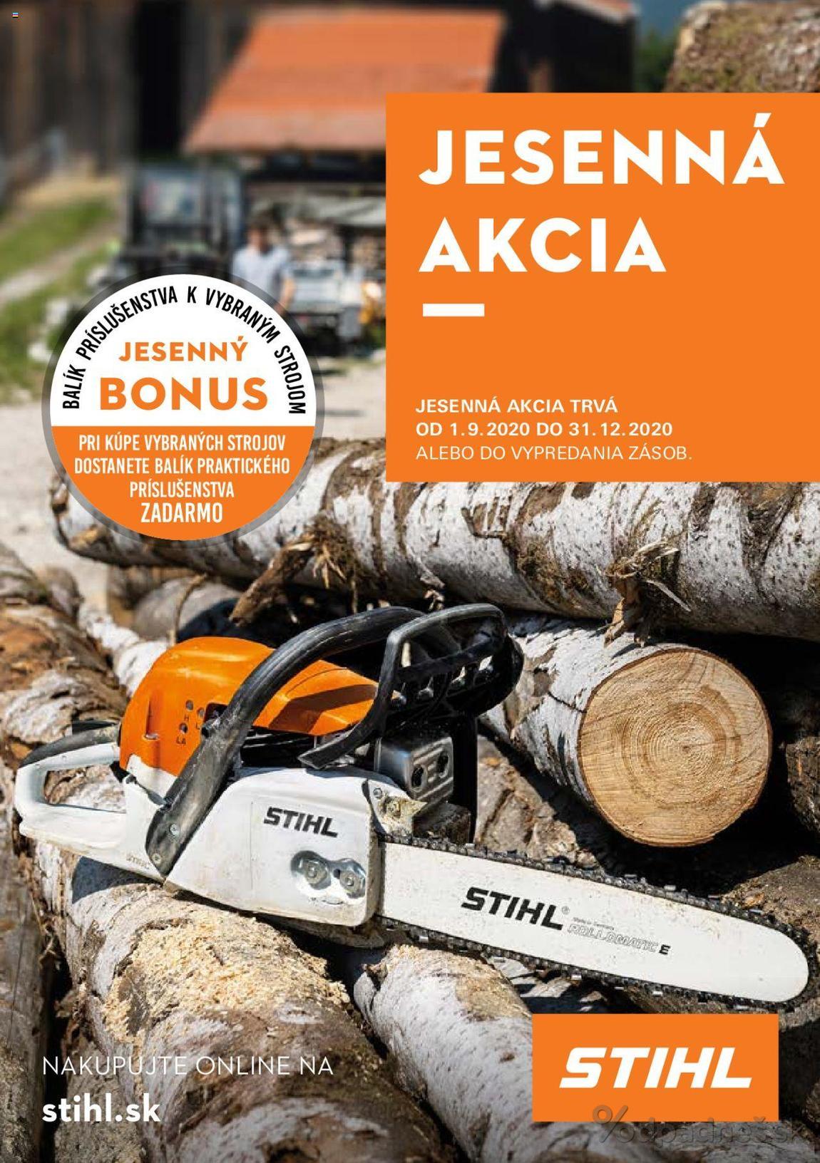 1. stránka Stihl letáku