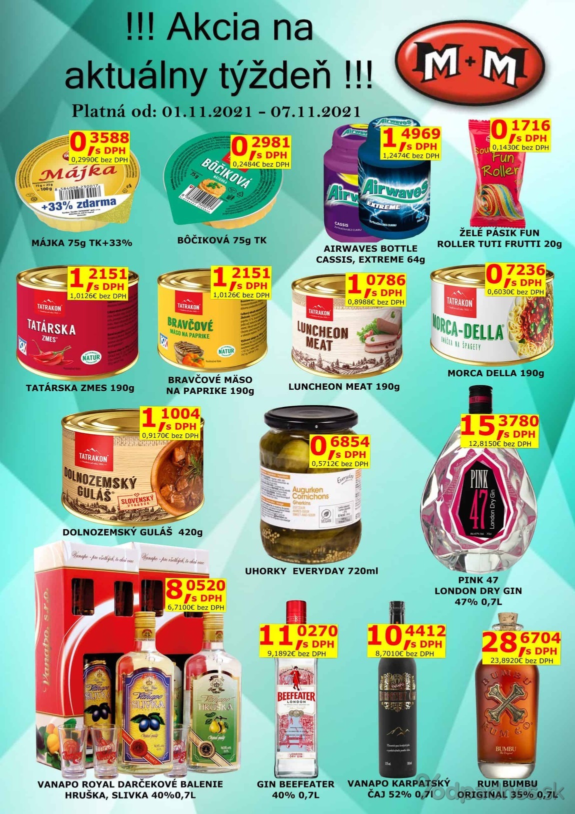 1. stránka M + M letáku