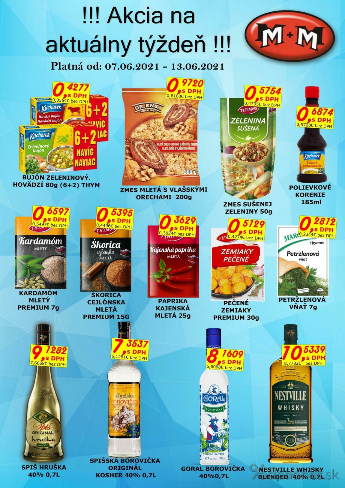 1. stránka M + M letáku