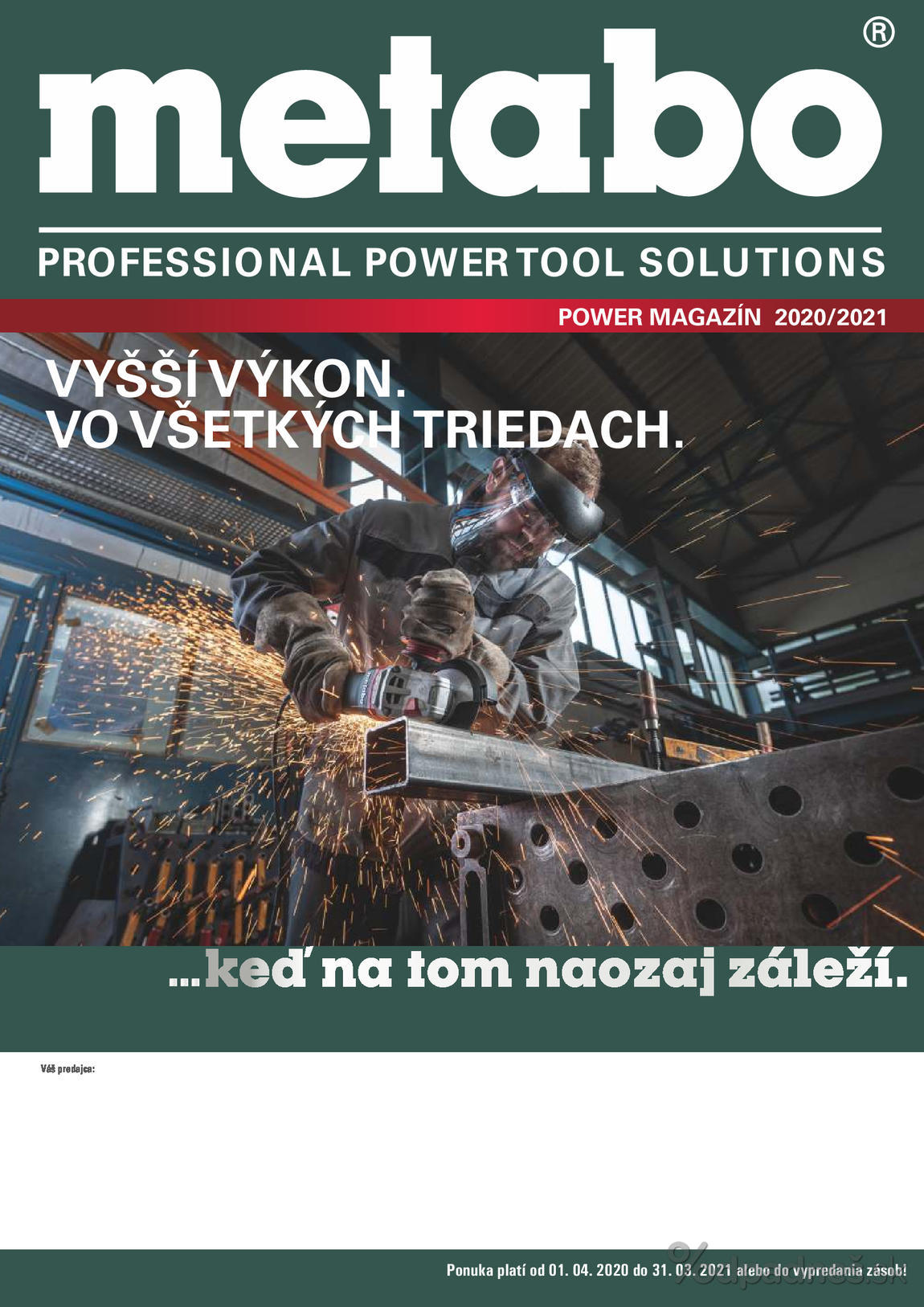 1. stránka Metabo letáku