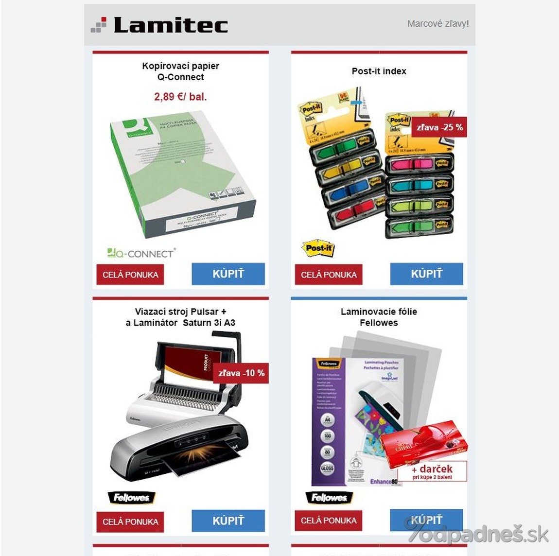 1. stránka Lamitec letáku