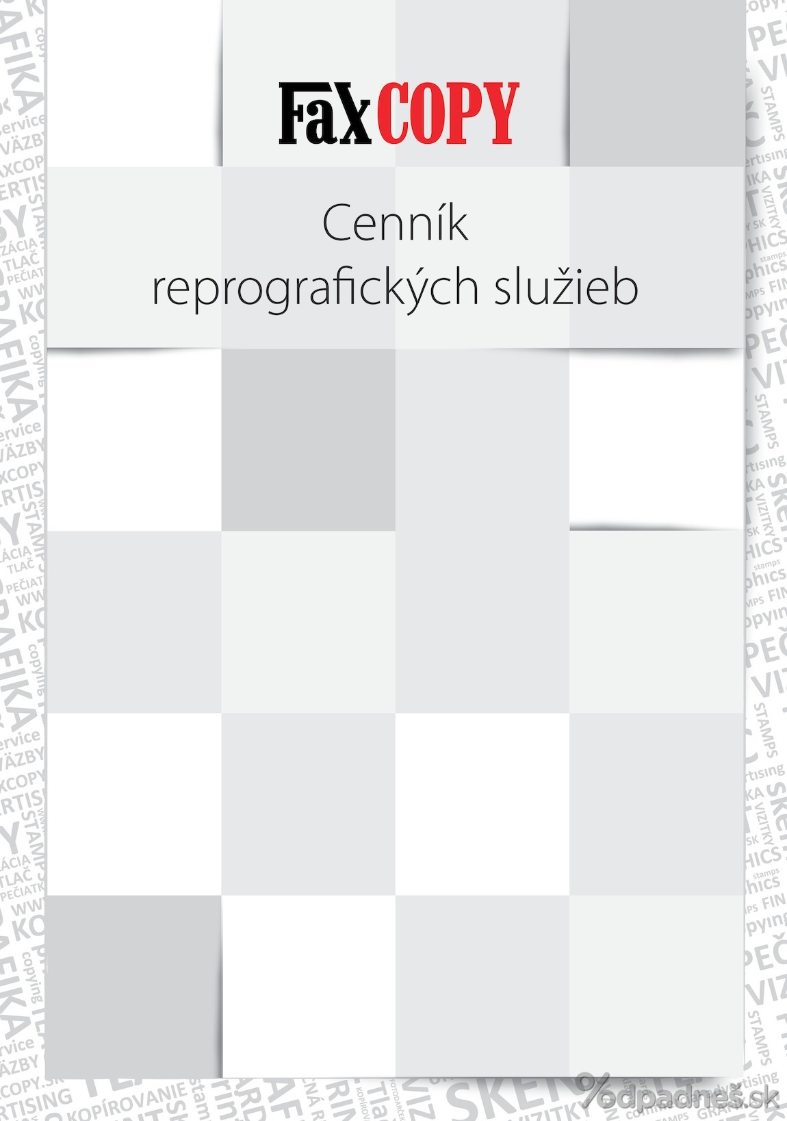 1. stránka Faxcopy letáku