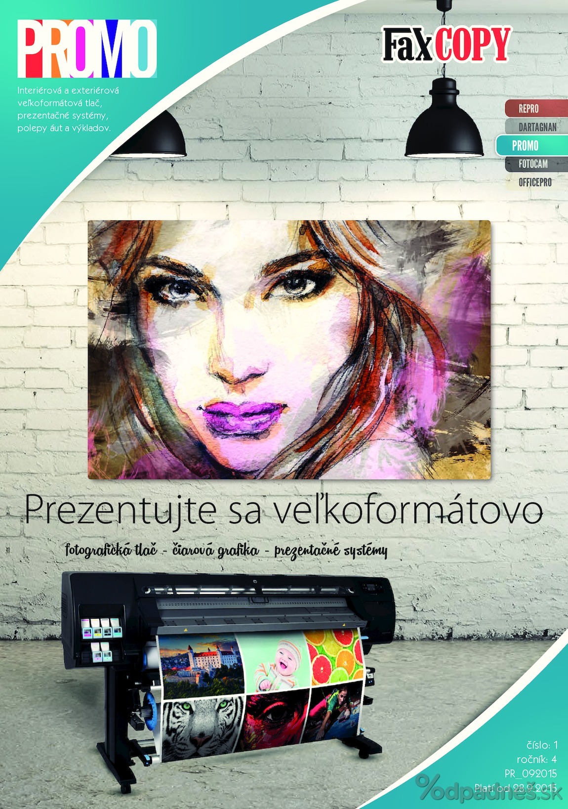 1. stránka Faxcopy letáku