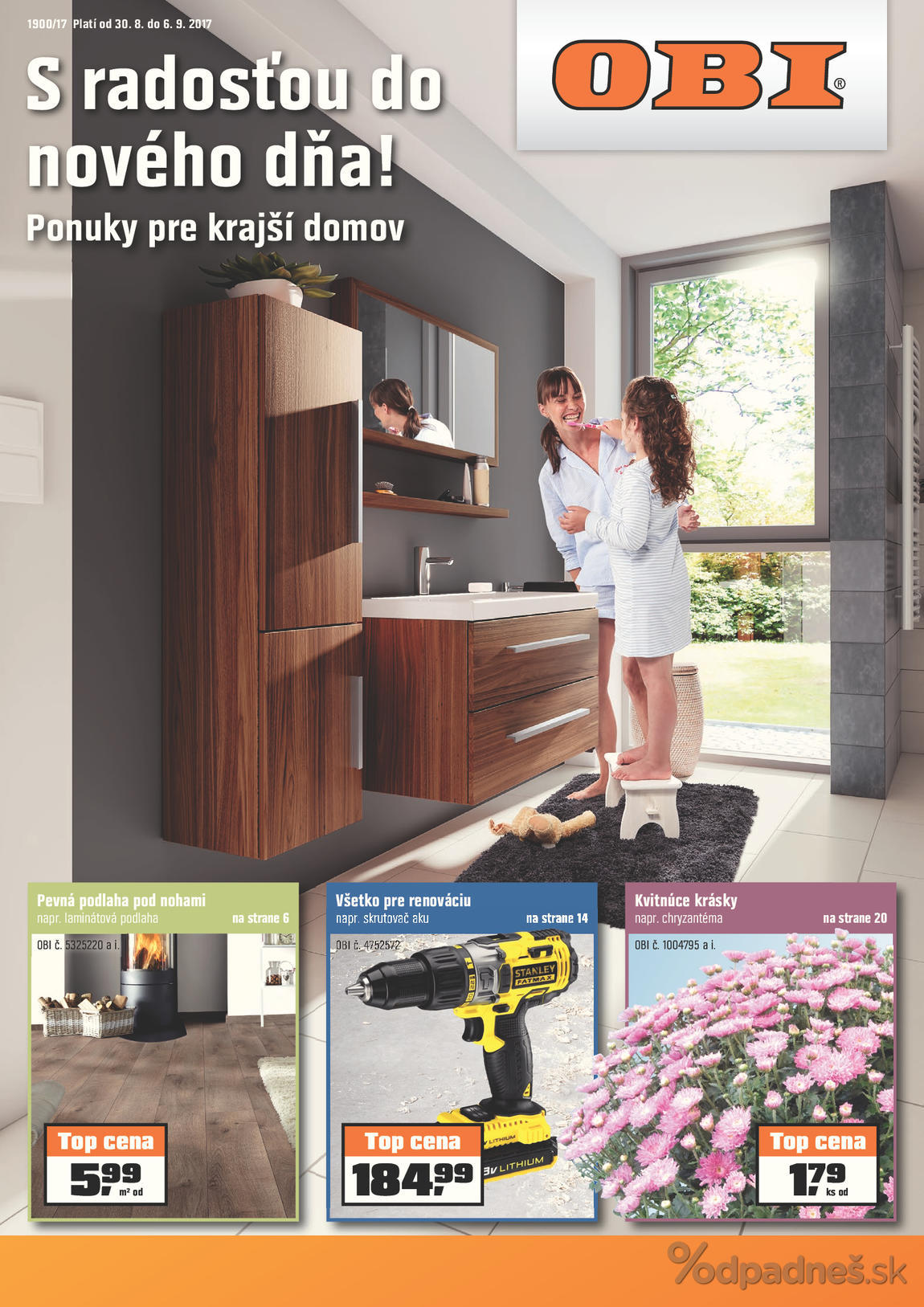 1. stránka OBI letáku