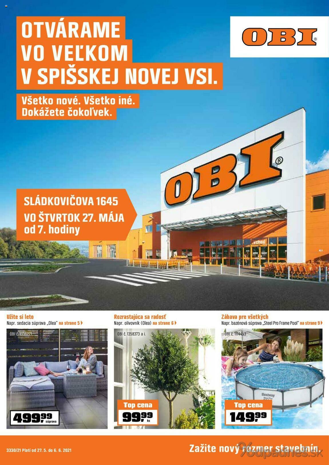 1. stránka OBI letáku