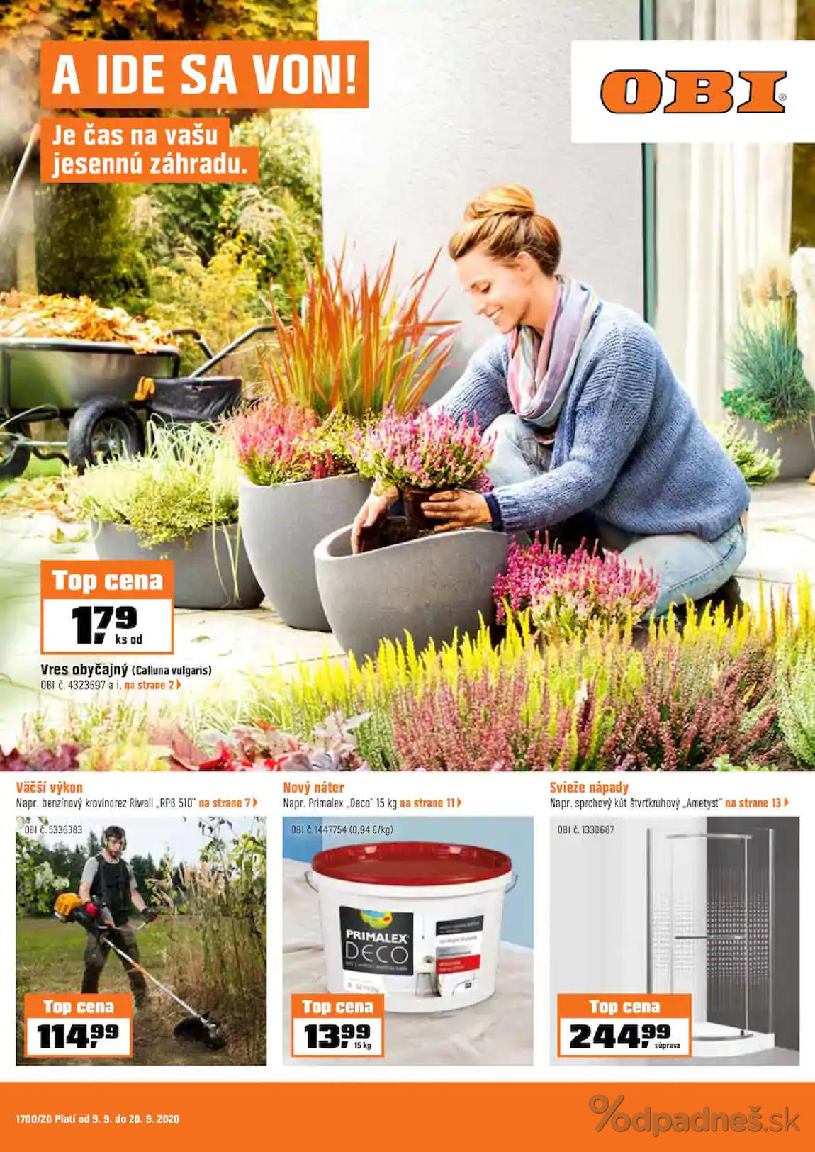 1. stránka OBI letáku