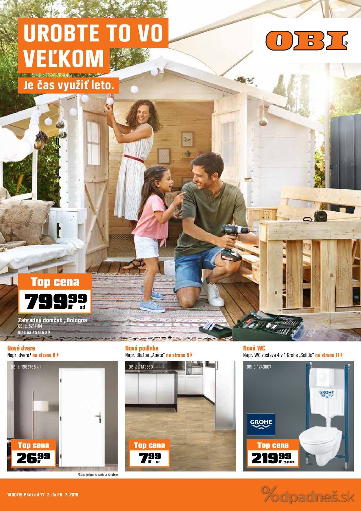 1. stránka OBI letáku