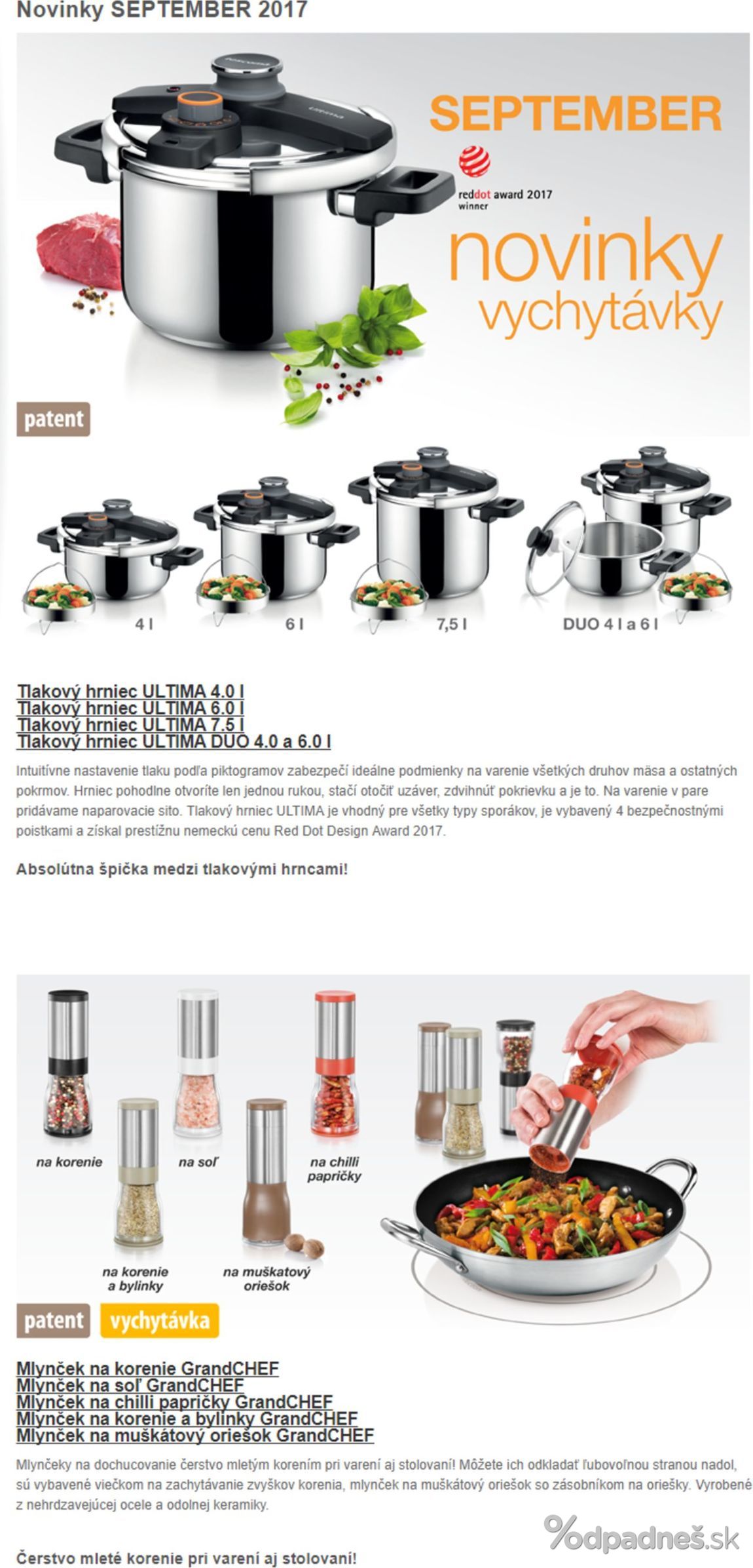 1. stránka Tescoma letáku