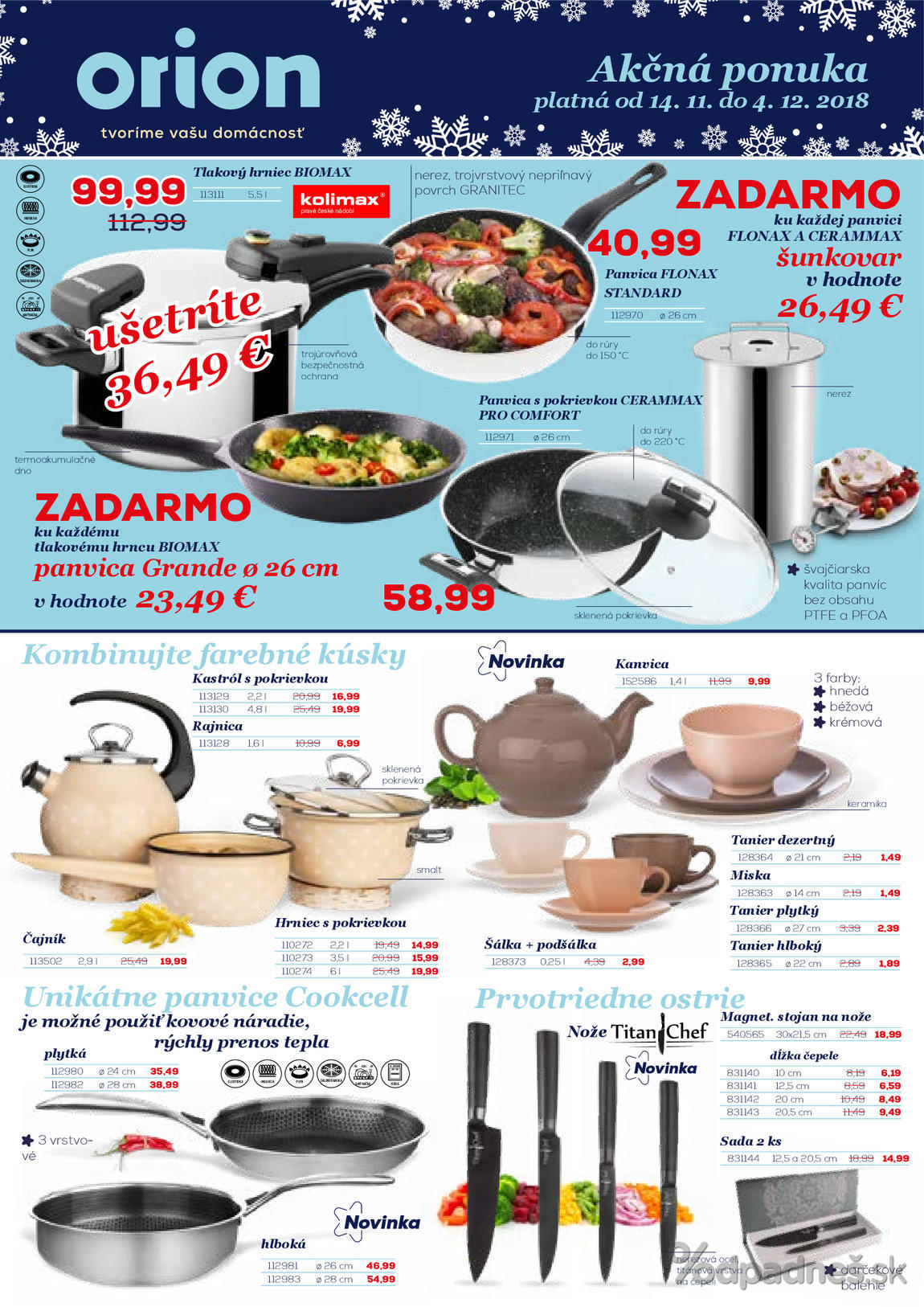 1. stránka Orion letáku