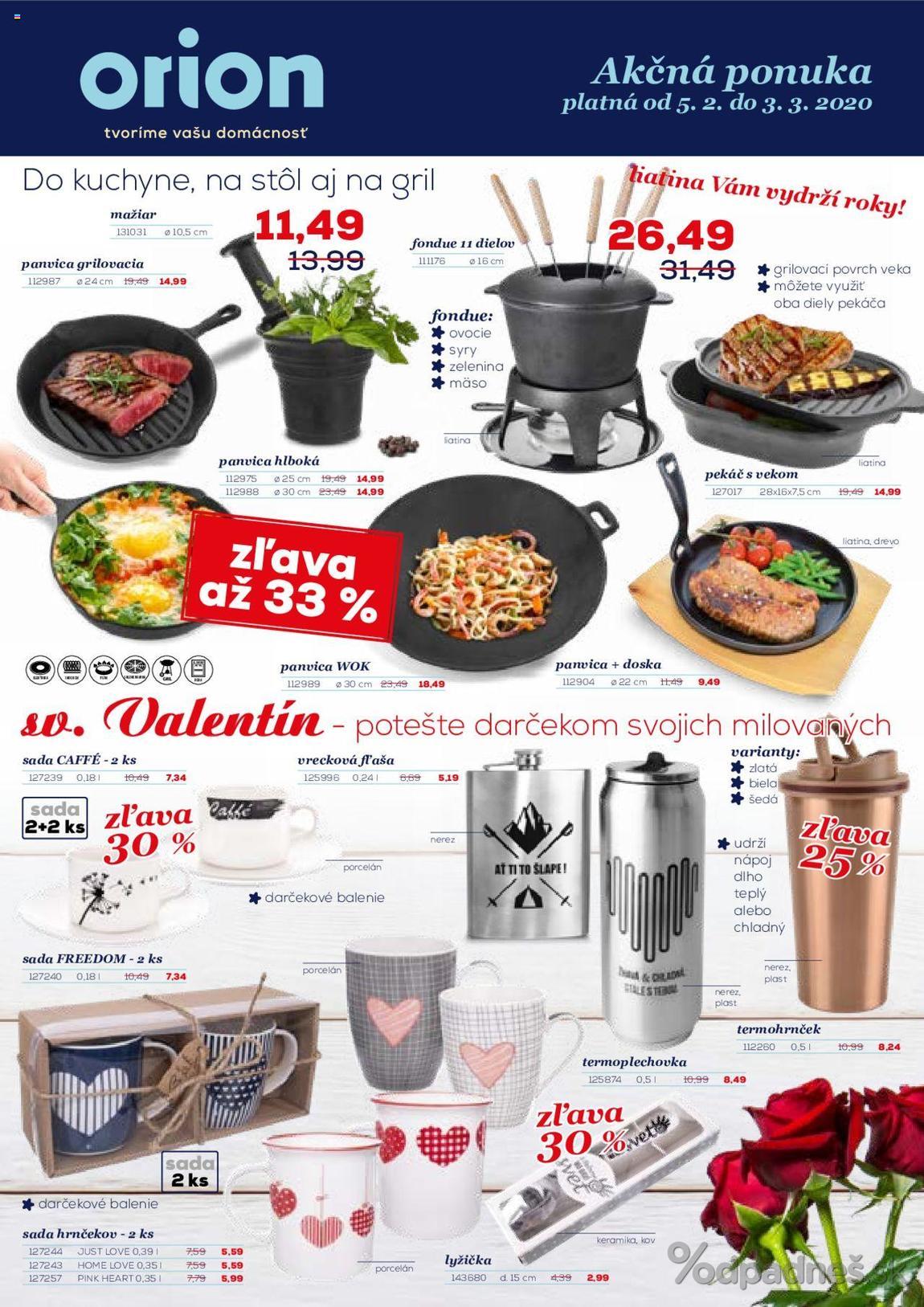 1. stránka Orion letáku