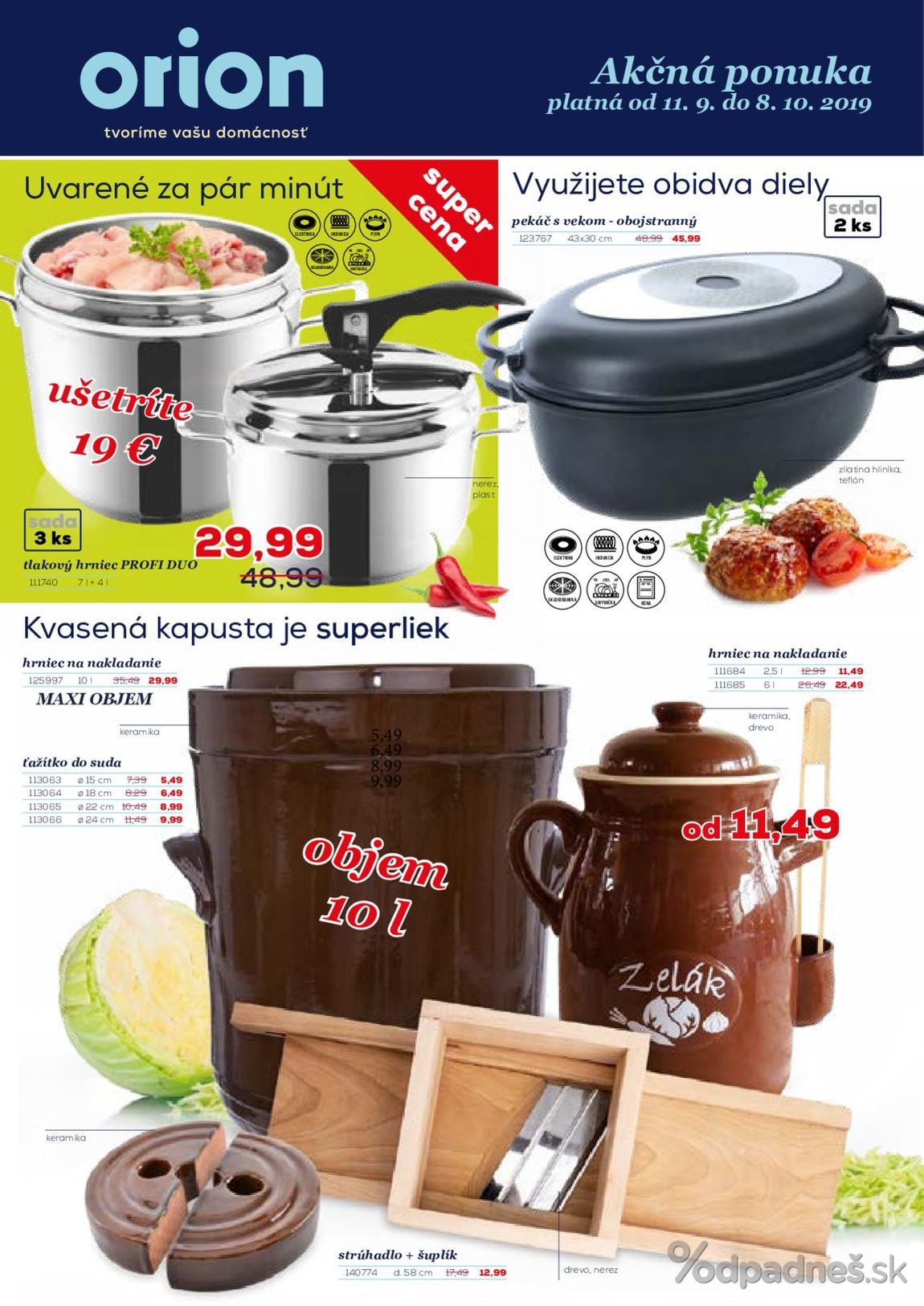 1. stránka Orion letáku