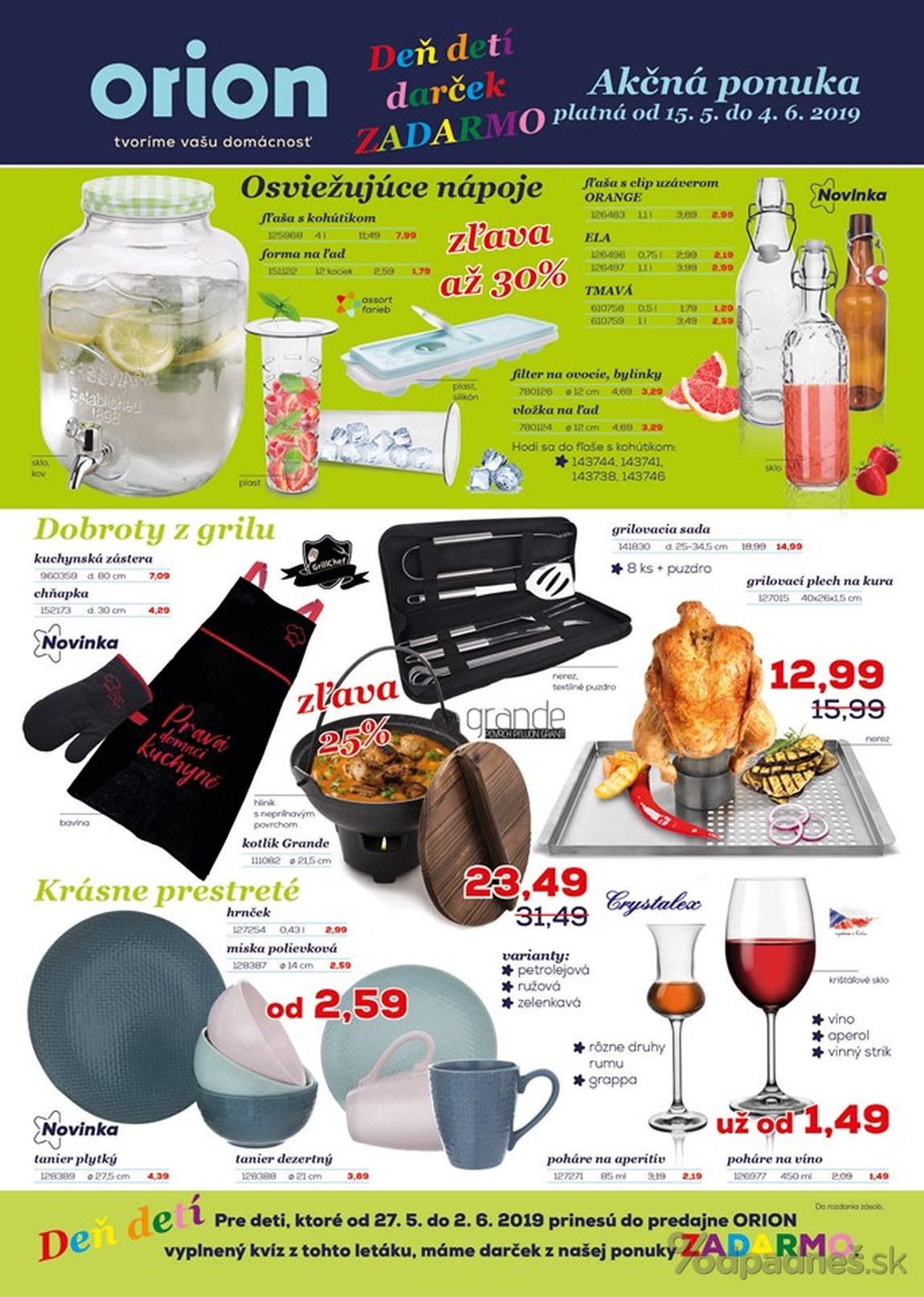 1. stránka Orion letáku