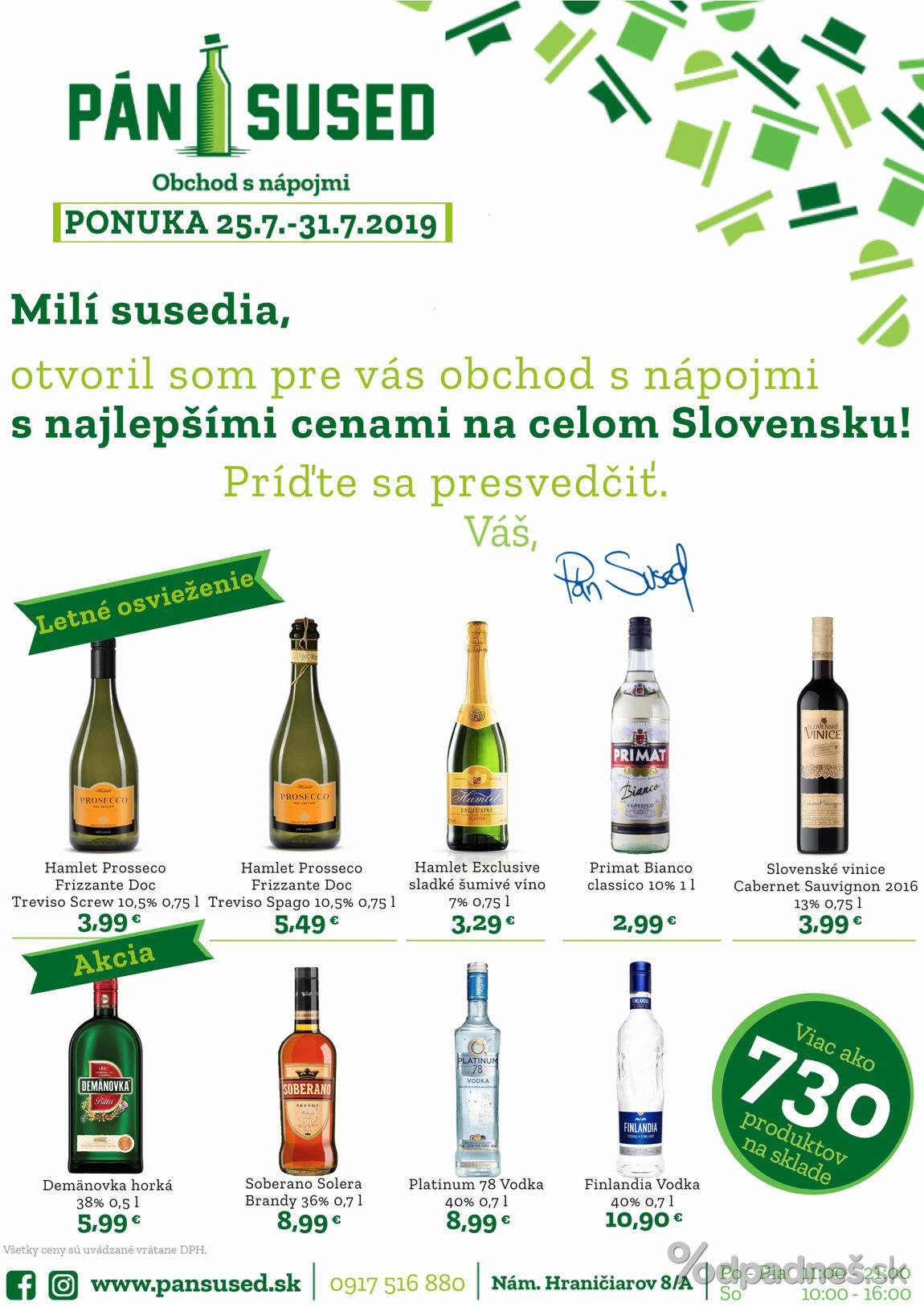1. stránka Pán Sused letáku